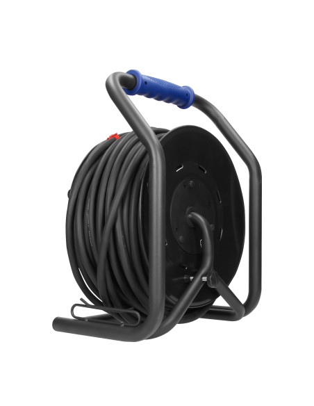  Przedłużacz bębnowy profesjonalny IP44, 4 gniazda 2P+Z, kabel gumowy olejoodporny, H07RN-F 3x2,5mm², długość -...