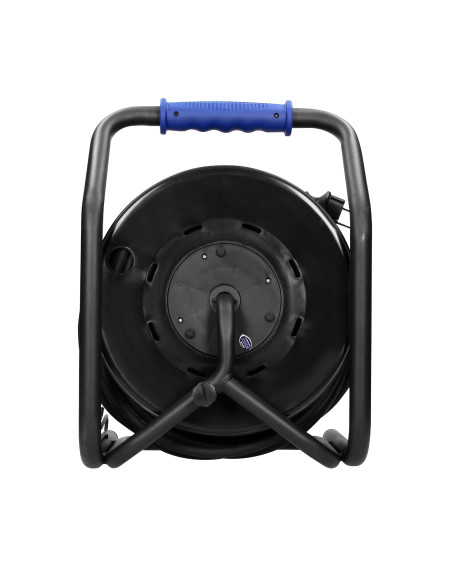  Przedłużacz bębnowy profesjonalny IP44, 4 gniazda 2P+Z, kabel gumowy olejoodporny, H07RN-F 3x2,5mm², długość -...