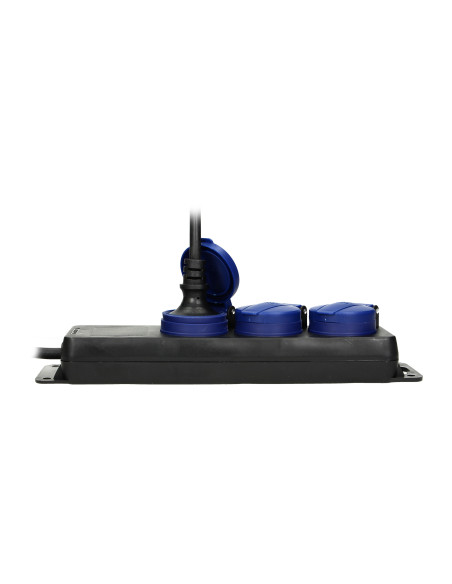  Przedłużacz warsztatowy bryzgoszczelny IP44, 3 gniazda 2P+Z (schuko) IP44, przewód gumowy, H05RR-F 3x1,5mm²,...