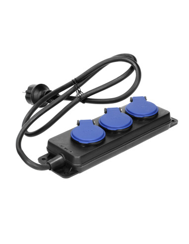 Przedłużacz warsztatowy bryzgoszczelny IP44, 3...