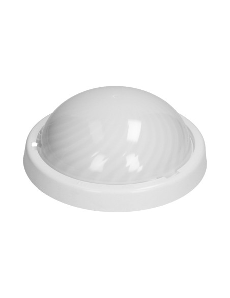 7070T/MAT-ALFA/MS/PL, oprawa oświetleniowa z mikrofalowym czujnikiem ruchu, 75W, E27, IP44, IK10, poliwęglan mleczny