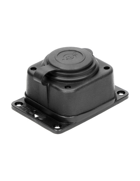  Rozgałęźnik bryzgoszczelny i odporny na uderzenia, IP44, 1 gniazdo 2P+Z, 16A, 230V AC, gumowy, uniepalniony, wersja...