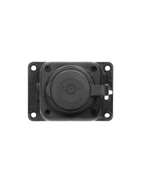  Rozgałęźnik bryzgoszczelny i odporny na uderzenia, IP44, 1 gniazdo 2P+Z, 16A, 230V AC, gumowy, uniepalniony, wersja...