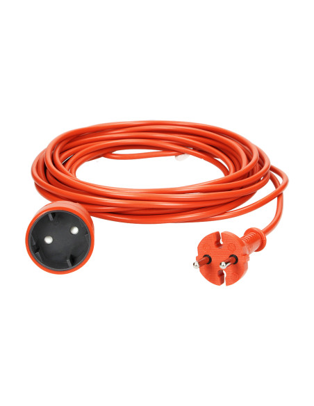 Przedłużacz ogrodowy pomarańczowy zalewany, 1x2P 10m, OMY 2x1mm², 230VAC/10A, PRODUKT POLSKI