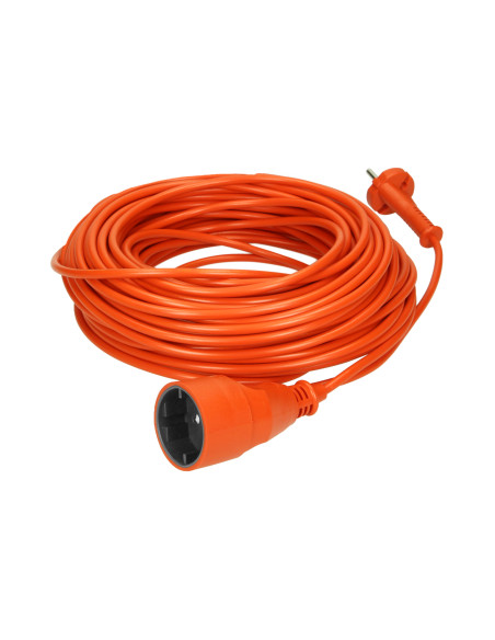 Przedłużacz ogrodowy pomarańczowy zalewany, 1x2P 30m, OMY 2x1mm², 230VAC/10A, PRODUKT POLSKI