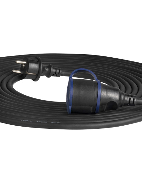  Przedłużacz warsztatowy bryzgoszczelny IP44, 1x2P+Z (schuko) 30m, kabel gumowy olejoodporny H07RN-F 3x1,5mm²,...