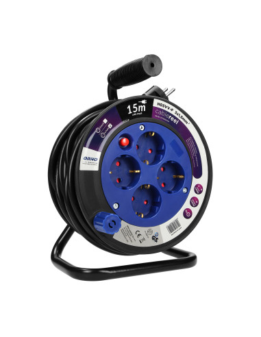 Przedłużacz bębnowy MINI, 4 gniazda 2P+Z...