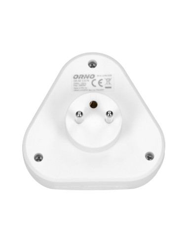 Rozgałęźnik 3x2P+Z, biały