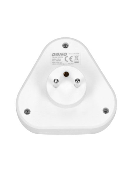 Rozgałęźnik 3x2P+Z, biały