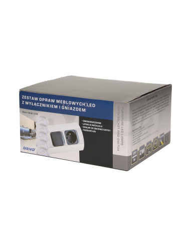 Zestaw opraw meblowych LED z wyłącznikiem i...