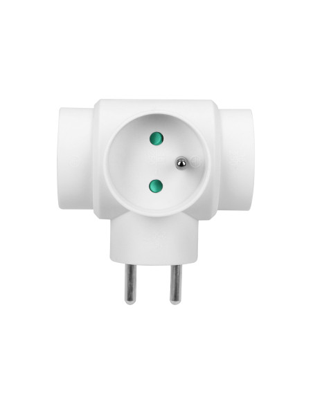 Rozgałęźnik 3x2P+Z, biały