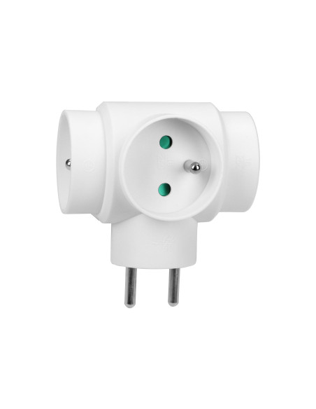 Rozgałęźnik 3x2P+Z, biały