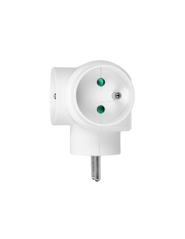 Rozgałęźnik 3x2P+Z, biały