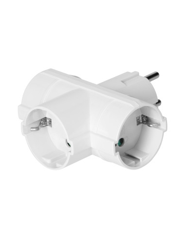 Rozgałęźnik 3x2P+Z (Schuko), biały