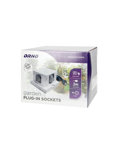 Gniazdo ogrodowe SŁUPEK, kabel gumowy...