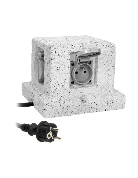 Gniazdo ogrodowe SŁUPEK, kabel gumowy H07RN-F4x2P+Z, 3x1,5mm², 3m