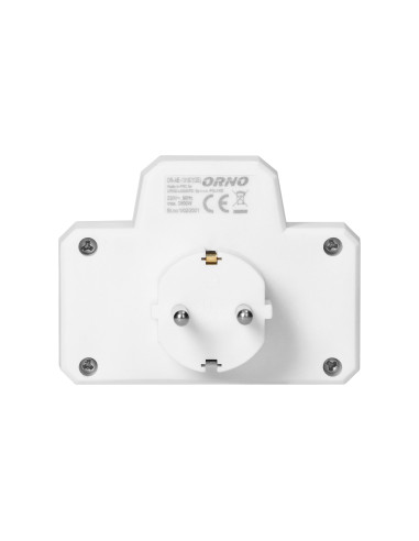 Rozgałęźnik 2x2P+Z (Schuko) z włącznikiem, biały