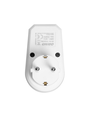 Adapter 1x2P+Z (Schuko) z włącznikiem, biały