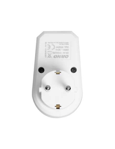 Adapter 1x2P+Z (Schuko) z włącznikiem, biały