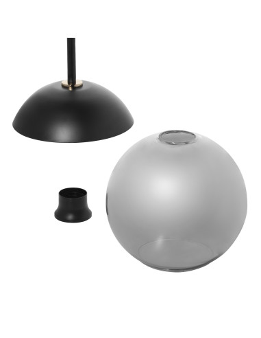 LARA 1P, lampa wisząca, E27  max. 60W, czarna