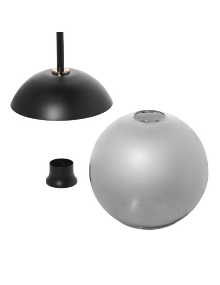 LARA 1P, lampa wisząca, E27  max. 60W, czarna