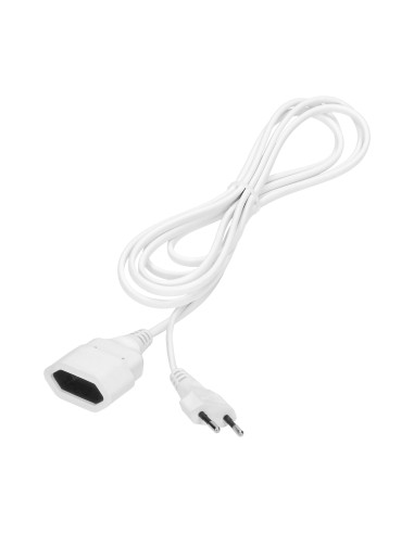 Przedłużacz domowy jednogniazdowy płaski, 1x2P, 1,5m,kabel PVC H03VV-F 2x0,75mm², 230VAC