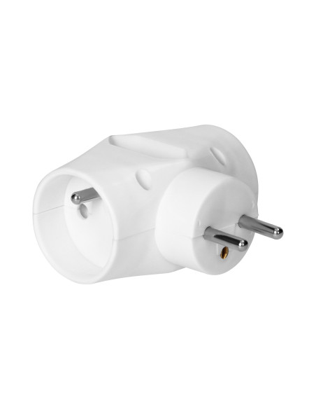 Rozgałęźnik 2x2P+Z, 1x2P/II, biały