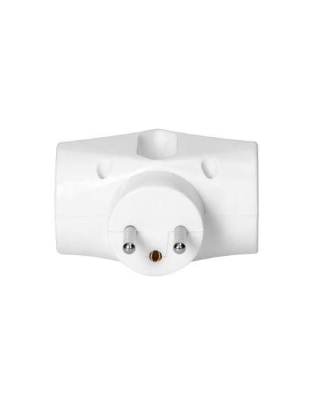 Rozgałęźnik 2x2P+Z, 1x2P/II, biały
