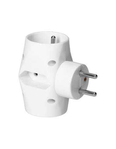 Rozgałęźnik 2x2P+Z, 1x2P/II, biały