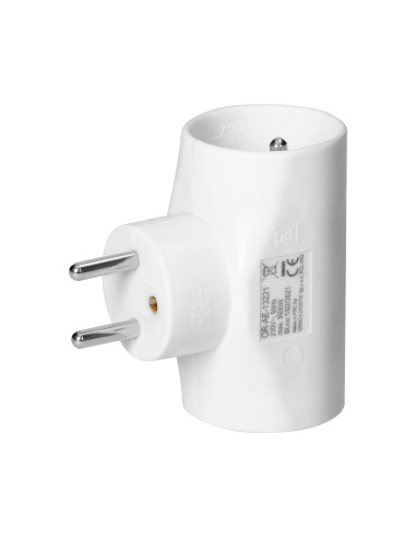 Rozgałęźnik 2x2P+Z, 1x2P/II, biały