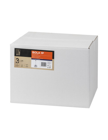 BOLA 1P, lampa wisząca, E27 max. 60W, czarna