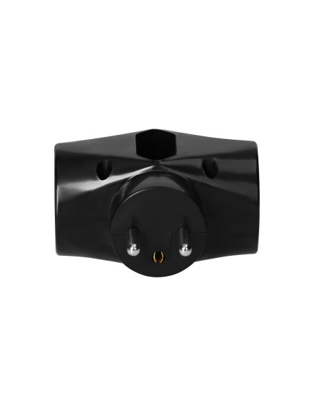 Rozgałęźnik 2x2P+Z, 1x2P/II, czarny