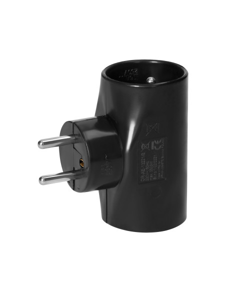 Rozgałęźnik 2x2P+Z, 1x2P/II, czarny