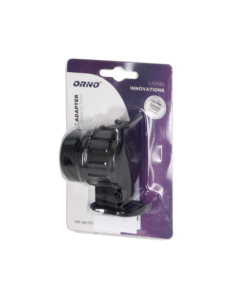 Adapter gniazda przyczepy 13/7-pinowy, tworzywo, 12/24V