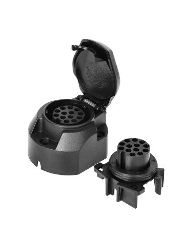 Gniazdo przyczepy tworzywo 13-pin, 12/24V