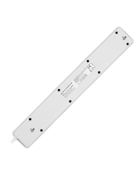  Listwa przeciwprzepięciowa 5 gniazd 2P+Z typu EasyEject, kabel 1,5m (3x1,5mm2), z podświetlanym wyłącznikiem i 2...