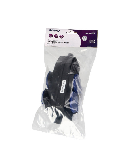 Rozgałęźnik czterokrotny bryzgoszczelny i odporny na uderzenia 4x2P+Z, 16A, IP44