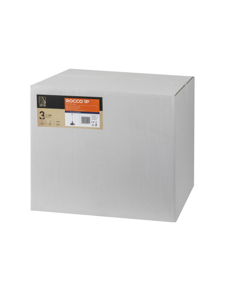 ROCCO 1P, lampa wisząca, E27 max. 60W, czarna, miedziana