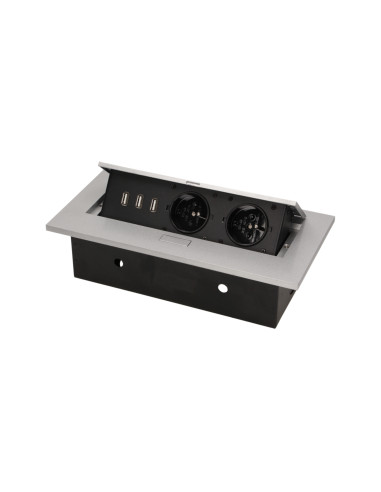 Gniazdo meblowe wpuszczane w blat z grubym...