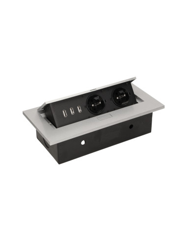 Gniazdo meblowe wpuszczane w blat z grubym...