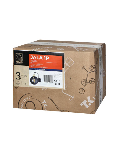JALA 1P, kinkiet, E27 max. 15W, czarny