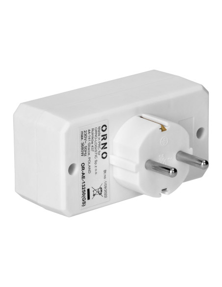 Rozgałęźnik 2x2P + 1x2P+Z (Schuko), biały