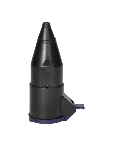 Gniazdo warsztatowe z klapką, 2P+Z Schuko, czarne