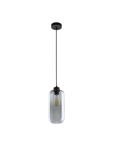 LAZIO 1P, lampa wisząca, E27  max.15W, czarna