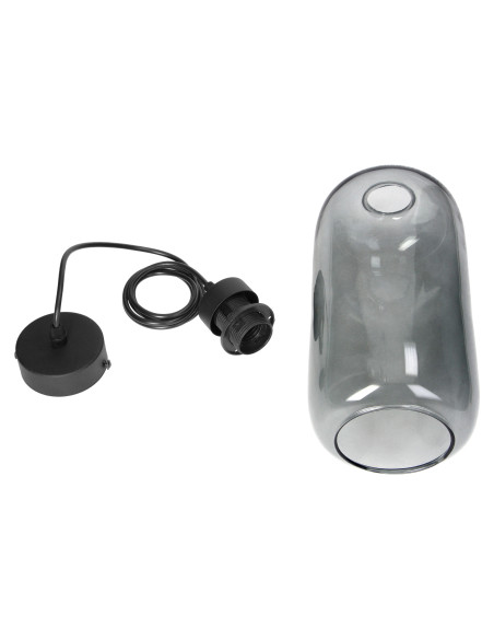 LAZIO 1P, lampa wisząca, E27  max.15W, czarna