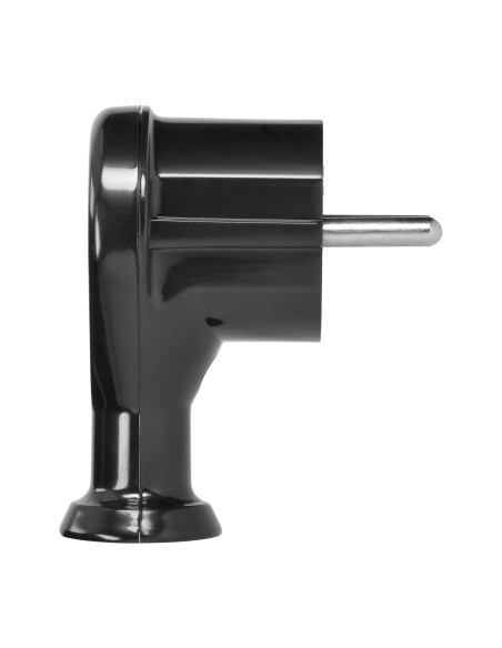 Wtyczka kątowa 2P+Z, Uni-Schuko, czarna, 24 szt.