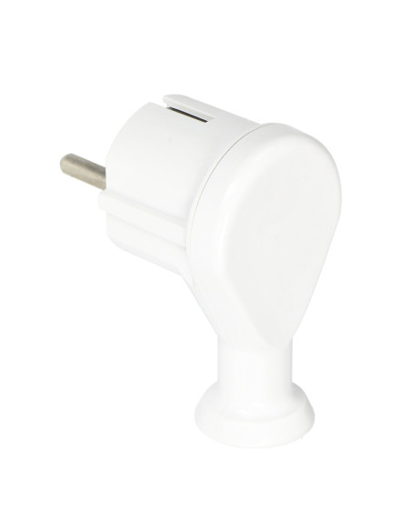 Wtyczka kątowa 2P+Z, Uni-Schuko, biały, 24 szt.