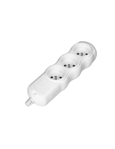 Rozgałęźnik wielogniazdowy 3x2P+Z, biały