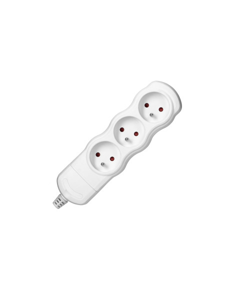 Rozgałęźnik wielogniazdowy 3x2P+Z, biały