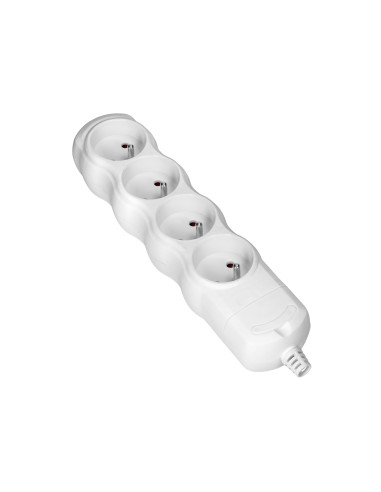 Rozgałęźnik wielogniazdowy 4x2P+Z, biały
